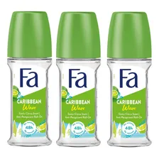 Desodorante Fa Caribbean Lemon Roll On 50 / 06 Unidades Fragrância Limão Foto mini 1