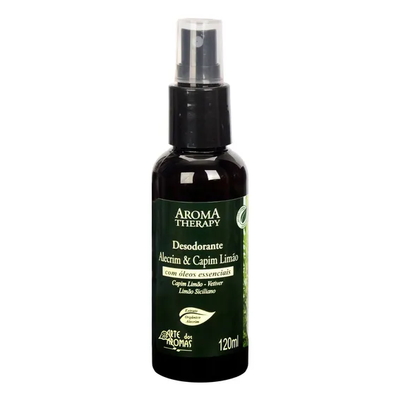 Desodorante Natural Spray Capim Limão Arte Dos Aromas 120ml Foto 1