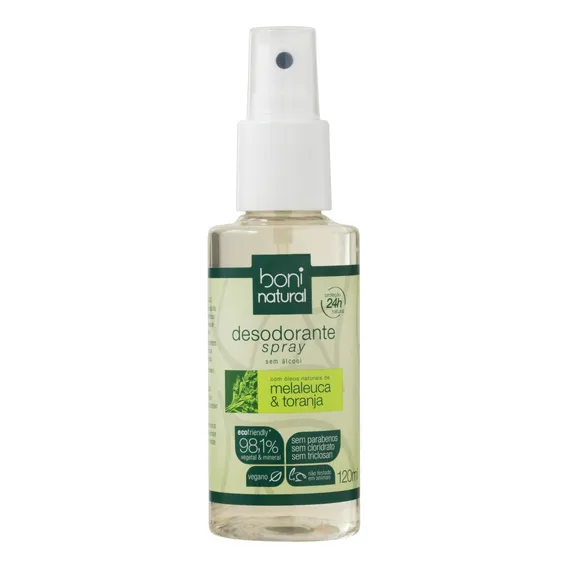 Desodorante Spray Boni Natural Melaleuca E Toranja 120ml Foto 1