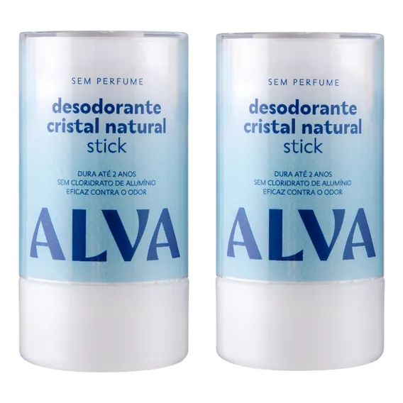 Desodorante Stick Kristall Sensitive Alva 120g - 2 Unidades Fragrância Não Foto 1