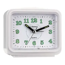 Despertador Quadrado Branco Quartz Herweg 2588 021 Foto mini 1
