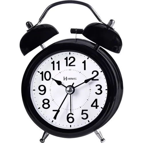 Despertador Quartz Herweg Ref: 2707-034 Preto Foto 1