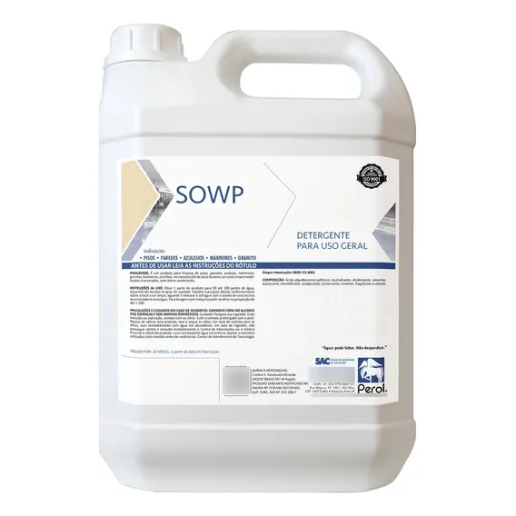 Detergente Concentrado Sowp 5l Perol Para Pisos Em Geral Foto 1