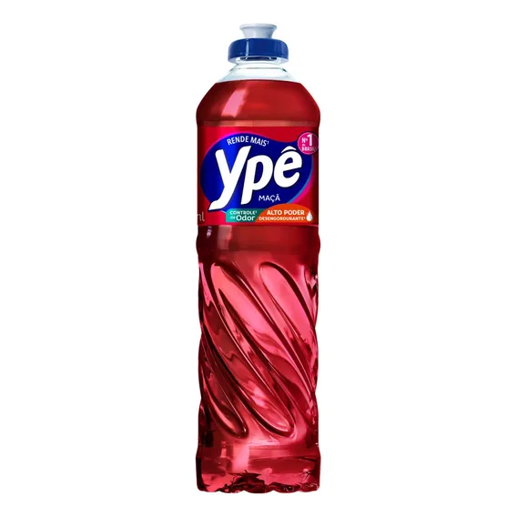 Detergente líquido maçã Ypê 500ml Foto 1