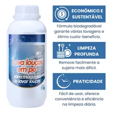 Detergente para maquina de lavar louça sabão em pó 1kg Foto mini 4