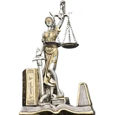 Deusa Dama Da Justiça Themis Estatua Direito Porta Caneta Cor Bronze Foto mini 1