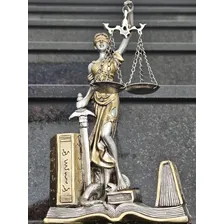 Deusa Dama Da Justiça Themis Estatua Direito Porta Caneta Cor Bronze Foto mini 4