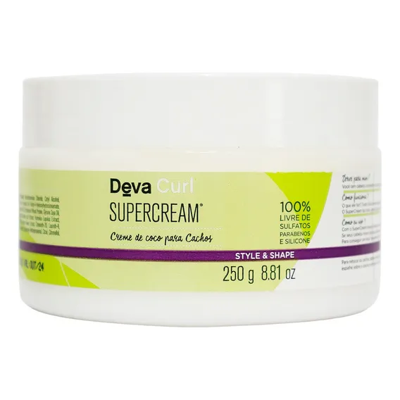 Deva Curl Supercream Creme De Coco 250g Foto 1