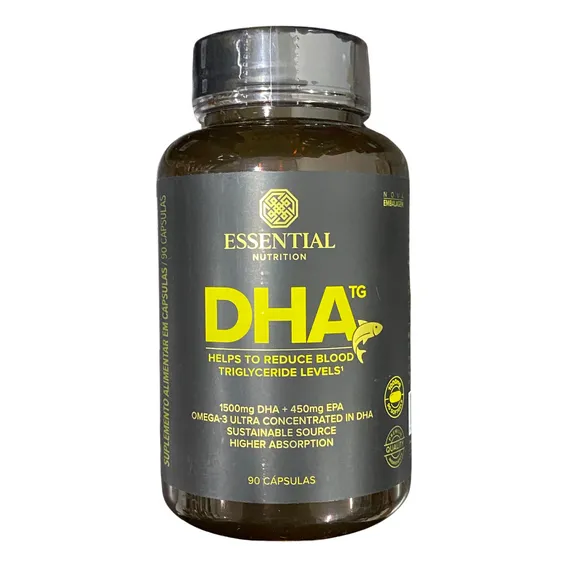 Dha Tg 1000mg (90 Caps) - Essential Nutrition Sabor Sem sabor Foto 1