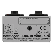 Di 2di Behringer Direct Box Ativo 2 Canais Di20 9V - 48V Foto mini  3