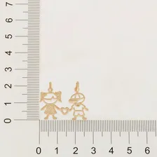 Dia Das Mães Rommanel Cordão Pingente Menino Menina Cor Dourado Foto mini 2