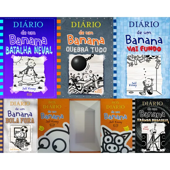 Diário De Um Banana Do Volume 13 Ao 17 - Capa Dura + Caixa Box Vazia, De Jeff Kenney. Diário De Um Banana Editorial V&r, Capa Dura, Edição 1 Em Português, 2022 Foto 1