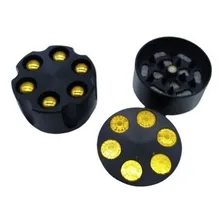Dichavador Mini Tambor Revolver 38 Moedor Triturador Ervas Cor Prateado Foto mini 4