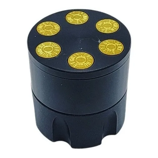 Dichavador Mini Tambor Revolver 38 Moedor Triturador Ervas Cor Prateado Foto 1