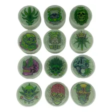Dichavador Plástico Caveira 2 Partes Estampas Sortidas Verde Foto  mini 1