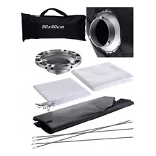 Difusor Softbox 90x60 De Flash Bowens Tipo S Para Tripé Foto mini 4