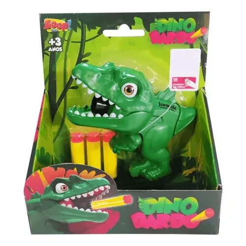 Dino Dardo Lançador De Dardo Dinossauro Zp01028 - Zoop Toys Cor Verde Foto 1