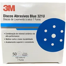 Disco Abrasivo 3m Hookit Blue 152mm Lixa A Seco- 50 Unid Foto mini 2