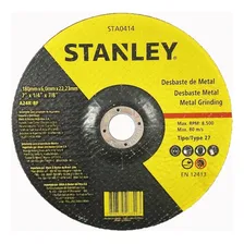 Disco Abrasivo Desbaste Metal 7 X 1/4 X 7/8 Sta0414 Stanley Foto  mini 1