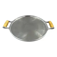 Disco/chapa De Alumínio 33 Cm - Com Alça De Madeira Foto  mini 1