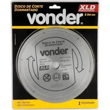 Disco Corte Diamantado ContÃnuo 250mm P/ Porcelanato Vonder Cor Prateado Foto mini 1