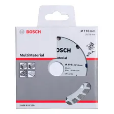 Disco Corte Diamantado Multimaterial 4.3/8 110x20mm Bosch Foto mini 3