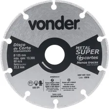 Disco Corte Diamantado Segmentado Metal Super 125 Mm Vonder Foto mini 1