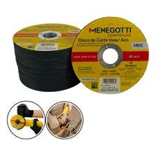 Disco Corte Fino Inox 115mm X 1,0mm Esmerilhadeira 10 Peças Foto  mini 1