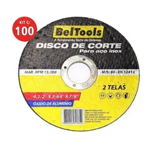 Disco Corte Fino Inox 4.1/2 X 1,0 Esmerilhadeira 100 Pçs Foto mini 1