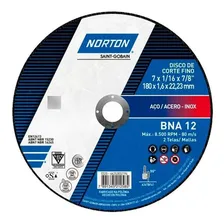 Disco Corte Inox 7 Pol Furo 7/8 Bna 12 Com 5 Pçs Norton Foto mini  2