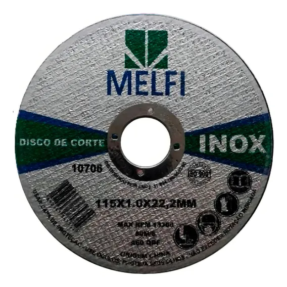 Disco Corte Inox Fino 115x1,0 X22,23 Esmerilhadeira - 100 Pç Foto 1