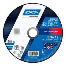 Disco Corte Metal E Inox 115 Bna12 Kit 25 Peças Norton Foto mini 1