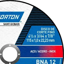 Disco Corte Metal E Inox 115 Bna12 Kit 25 Peças Norton Foto mini 2