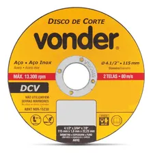 Disco Corte Para Aço Vonder 115mm Qualidade E Resistência Foto mini 1