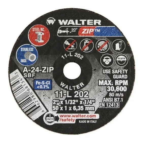 Disco De Corte 2 X 3/32 X 1/4 Zipcut 11l202 - Walter Foto 1