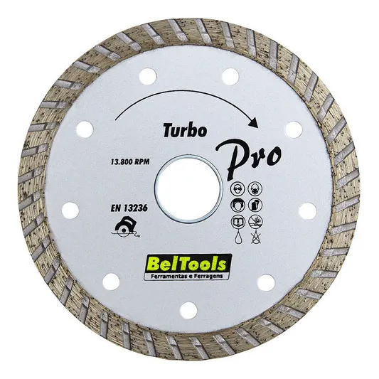 Disco De Corte Diamantado Turbo 180x20 Beltools Foto 1