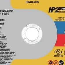 Disco De Corte Em Inox 7x1,9mmx7/8 Dewalt Dw84706 Foto mini  3