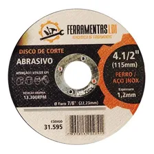 Disco De Corte Fino Inox 4.1/2 X 1,2 Lixadeira 100 Pçs Foto mini  2