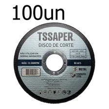 Disco De Corte Inox 4.1/2 X 1mm X 22mm Tssaper Com 100 Peças Cor Preto Foto  mini 1