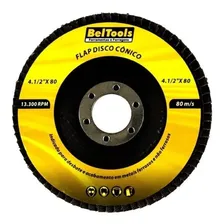 Disco De Desbaste Flap 4.1/2 Grão 80 P/ Lixadeira Kit 16 Pçs Foto mini 3