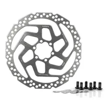 Disco De Freio Bike Rotor Shimano Rt26 160mm C/ 6 Parafusos Cor Prateado Foto  mini 1