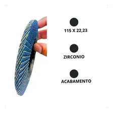 Disco De Lixa Flap 115mm 4.1/2 Pol Gr60 Tyrolit 25 Peças Cor Azul Foto mini  3