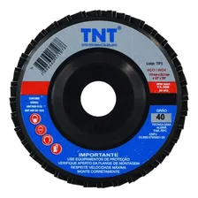 Disco De Lixa Flap 4.1/2 Gr 40 P/ Lixadeira C/ 25 Pçs Tnt Cor Azul Foto  mini 1