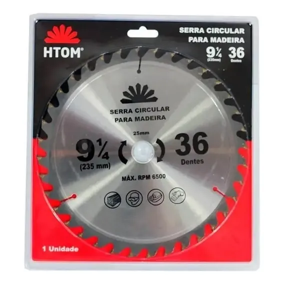 Disco De Serra Circular 350 Mm X 30 Mm 80 Dentes Htom Foto 1