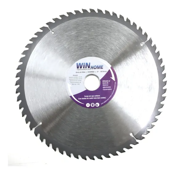 Disco De Serra Videa 305mm 60 Dentes 12 Polegadas Winhome Foto 1