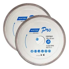 Disco Diamantado 4.3/8 Continuo Pro Porcelanato 2 Pçs Norton Foto mini 1