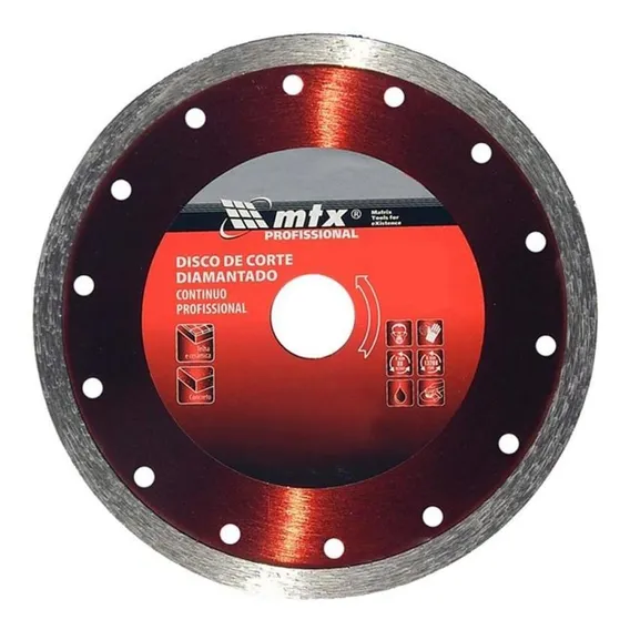 Disco Diamantado 9 Pol 230 X 25,4 Mm Contínuo 731929 Mtx Cor Vermelho Foto 1