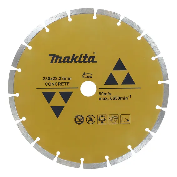 Disco Diamantado 9 Polegadas 230mm Concreto D-44292 Makita Cor Amarelo Foto 1