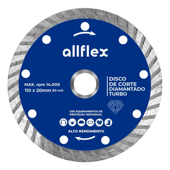 Disco Diamantado Allflex Turbo 110mmx20mm Foto 1