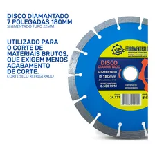 Disco Diamantado Alvenaria 7 180mm Segmentado 22mm Foto mini  2